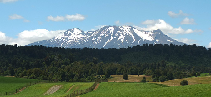 פסגות מושלגות בניו זילנד